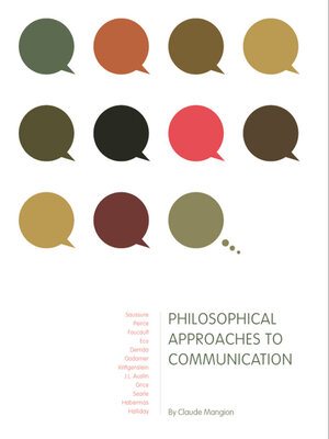 cover image of Philosophical Approaches to Communication